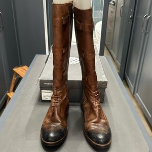 Vintage Vince Camuto “riding boot” Brandy two-tone calf boots, women's size 8